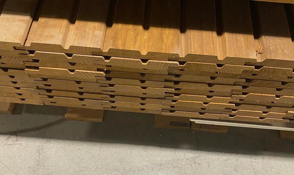 Frake dubbel profiel, Tuin en Terras, Ophalen, Zo goed als nieuw, Hout