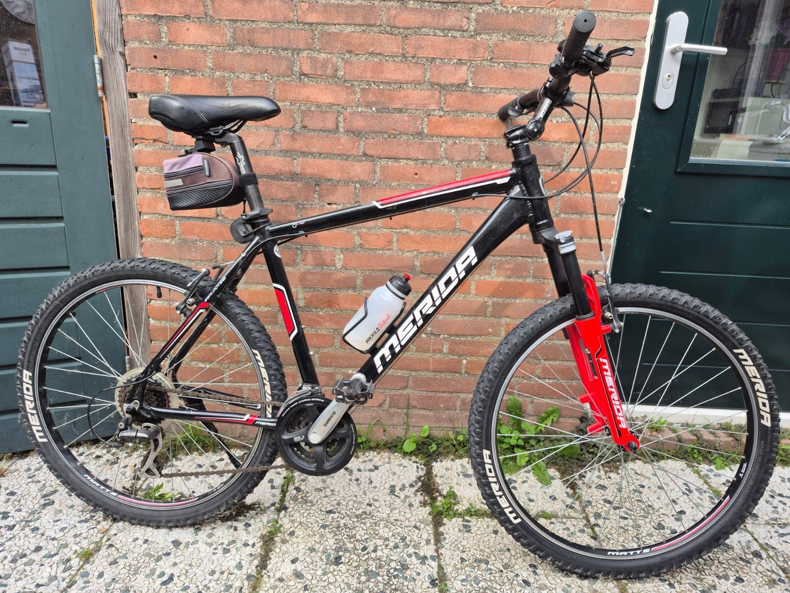 heren sportfiets merida 20 mats, Ophalen, Gebruikt, 57 cm of meer, Velgrem