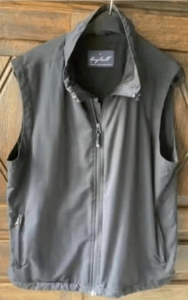 Zwarte bodywarmer; Harry Kroll; oksel - oksel 59 cm, Ophalen of Verzenden, Gedragen, Zwart, Jas of Mantel