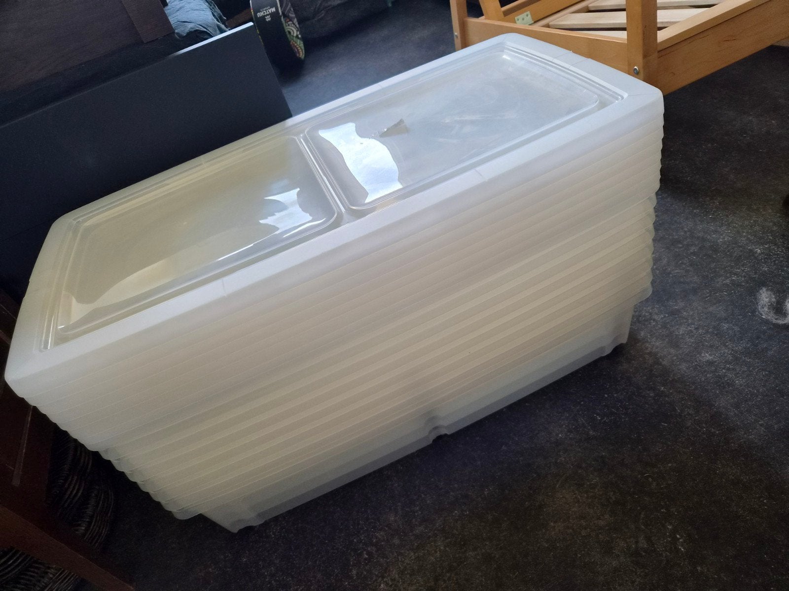 Set van 8 opbergboxen met deksel en wieltjes, Ophalen