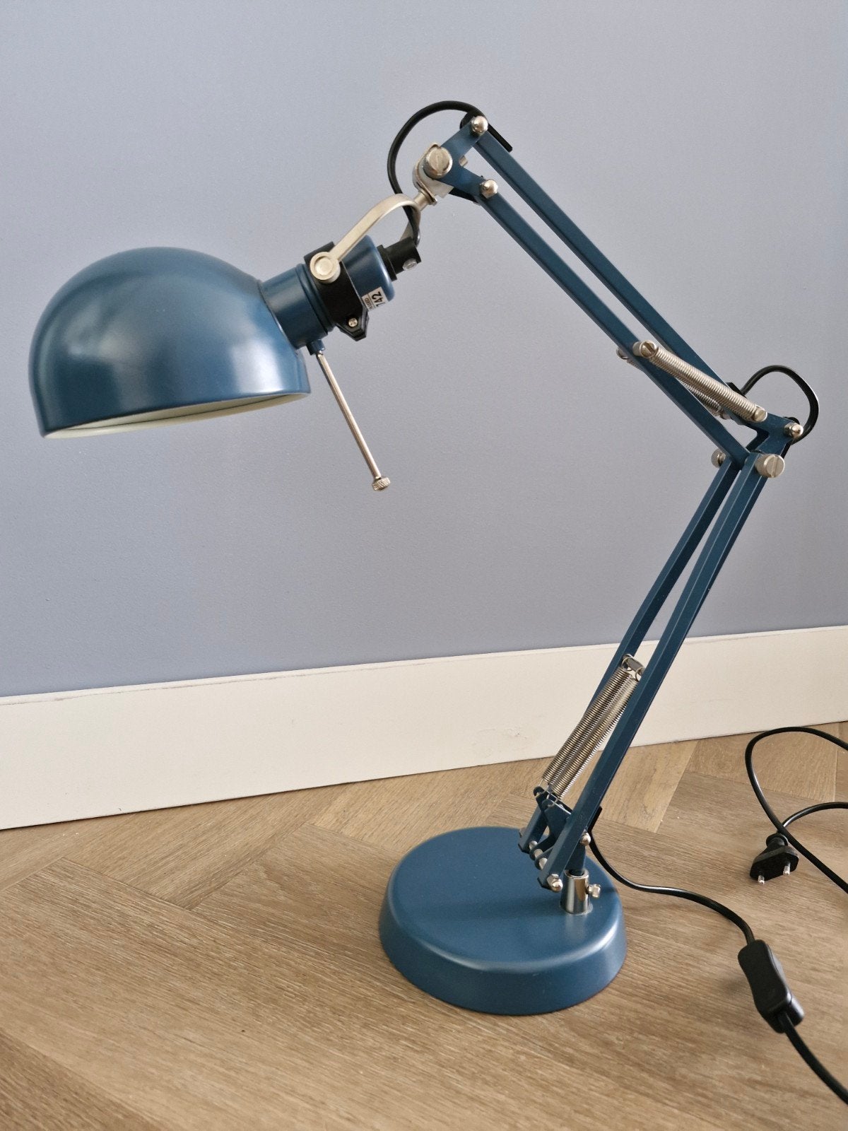 IKEA Forsa blauwe bureaulamp - verstelbaar, Bureaulamp, Gebruikt, Vintage, IKEA