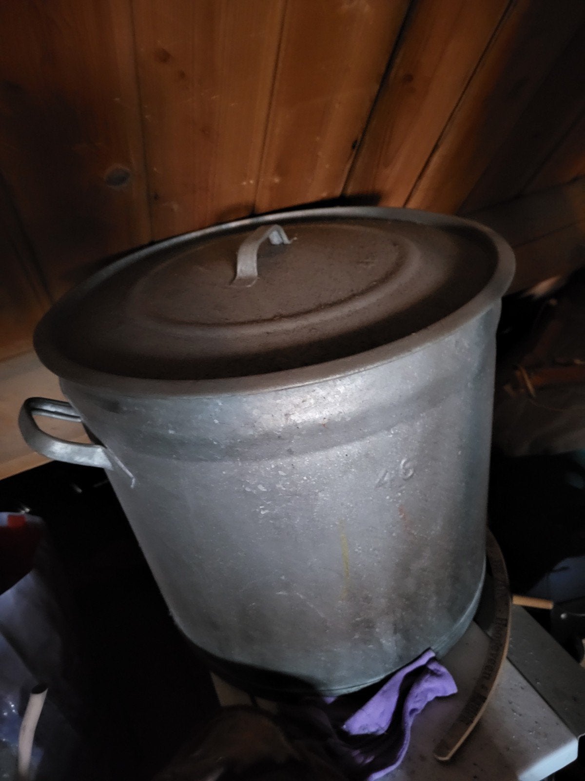 Grote wekketel met deksel - Vintage inmaakketel, Ophalen of Verzenden