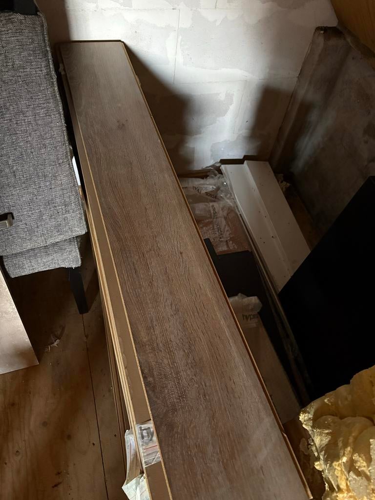 Laminaat eiken look restpartij, Doe-het-zelf en Verbouw, Vloerdelen en Plavuizen, Ophalen, Nieuw, 10 m² of meer, 10 tot 30 cm