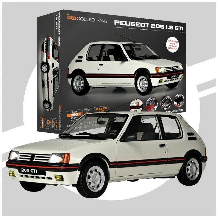 IXO 1/8 Peugeot 205 1.9 GTI Wit