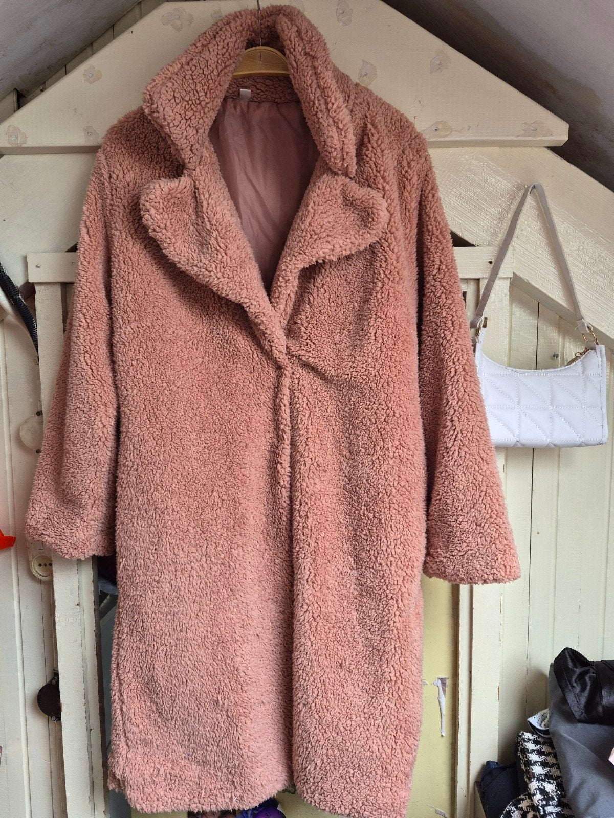 teddy dames jas, Ophalen of Verzenden, Zo goed als nieuw, Maat 46/48 (XL) of groter, Roze