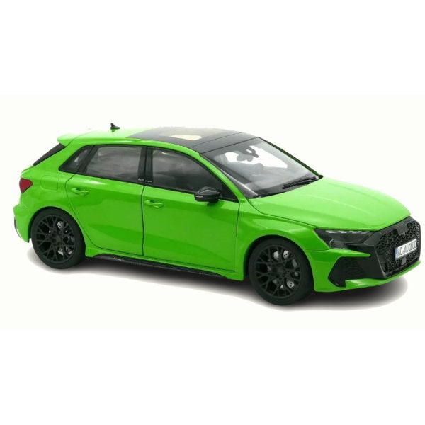 Audi RS 3 Sportback 2025 Kyalami Groen Schaal 1/18 Norev, Auto, Norev, Ophalen of Verzenden, Norev