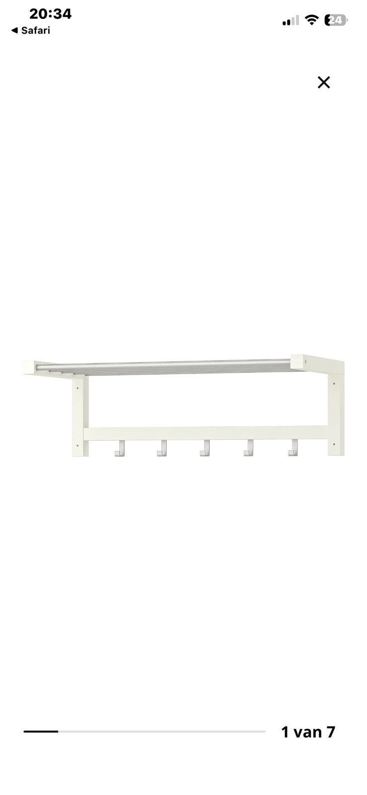 Ikea kapstok Tjusig, Zo goed als nieuw, Minder dan 100 cm, Hout, Ophalen