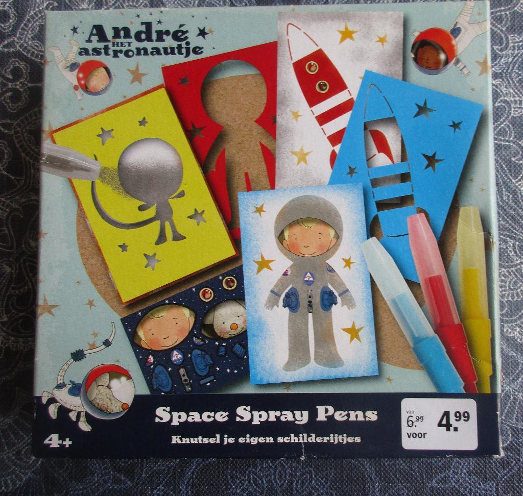 André het astronautje Space Spray Pens, Ophalen of Verzenden, Nieuw, Knutselmateriaal