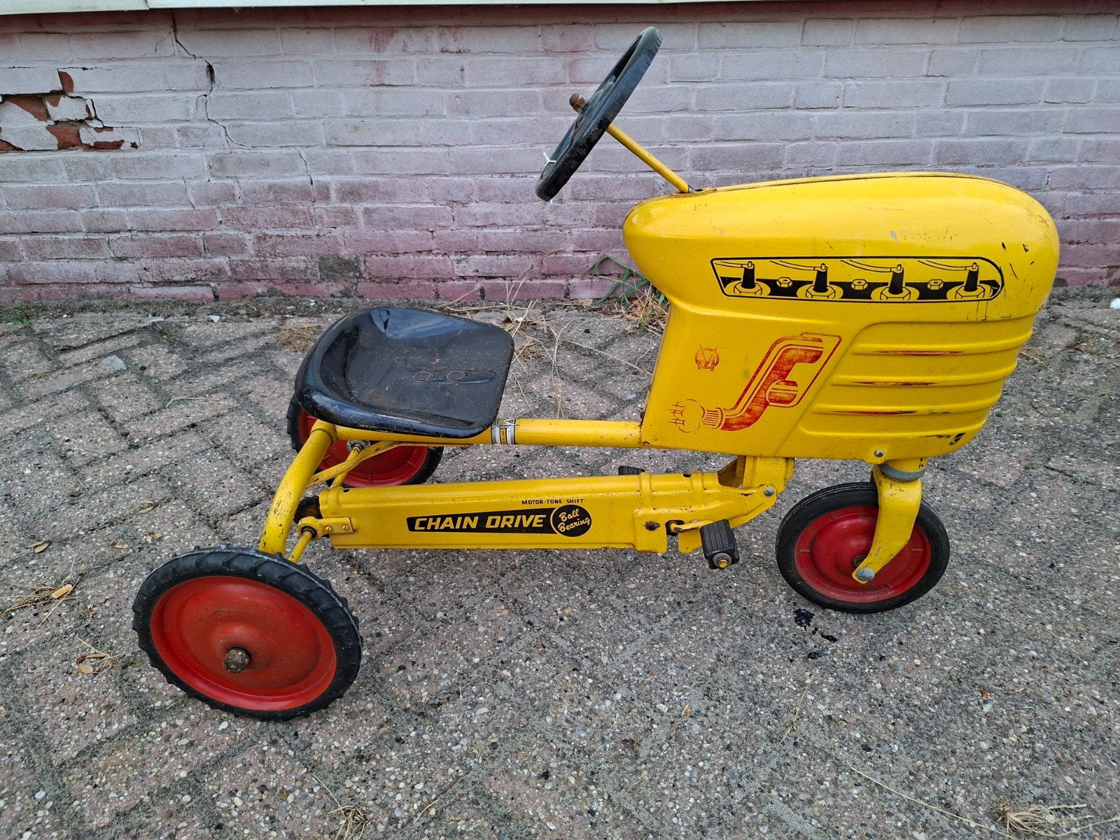 leuke metalen trap traktor uit Amerika, Ophalen, Reclamebord, ., Zo goed als nieuw