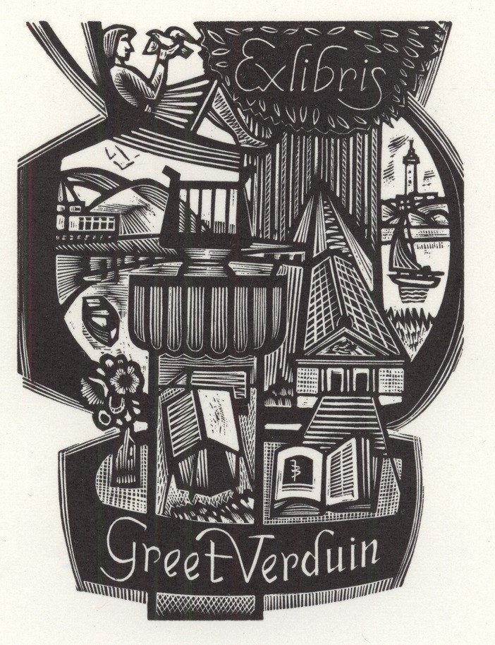 0567 Ex Libris Nederland : Jan Battermann, 1963, Verzenden, Ex libris
