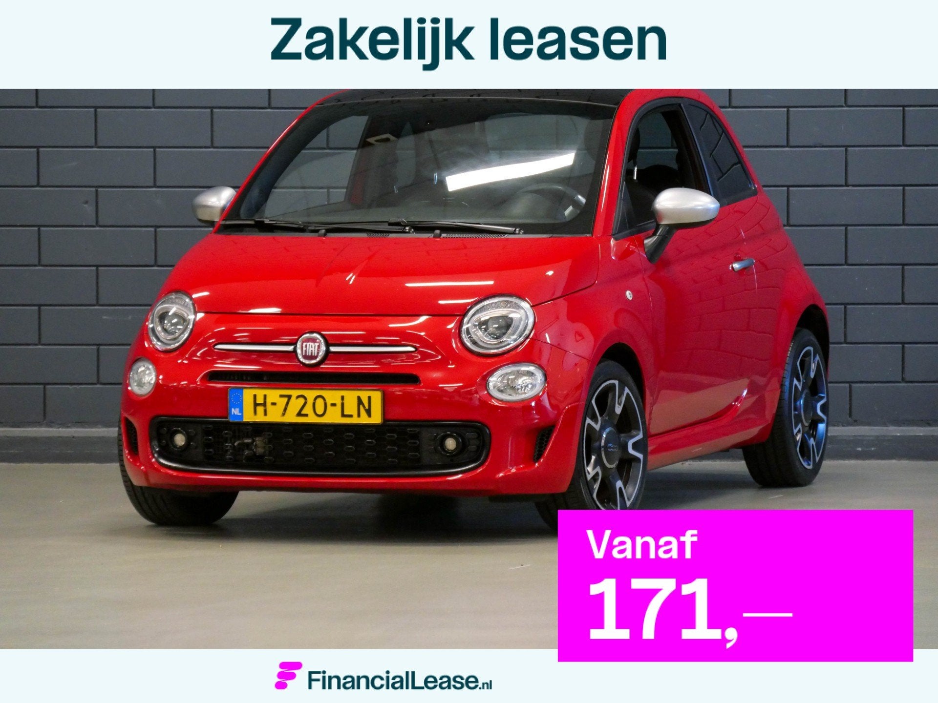 Fiat 500 0.9 TwinAir Turbo Rockstar | PANODAK | LEDER | NAVI, Voorwielaandrijving, 12 maanden, Origineel Nederlands, Bedrijf
