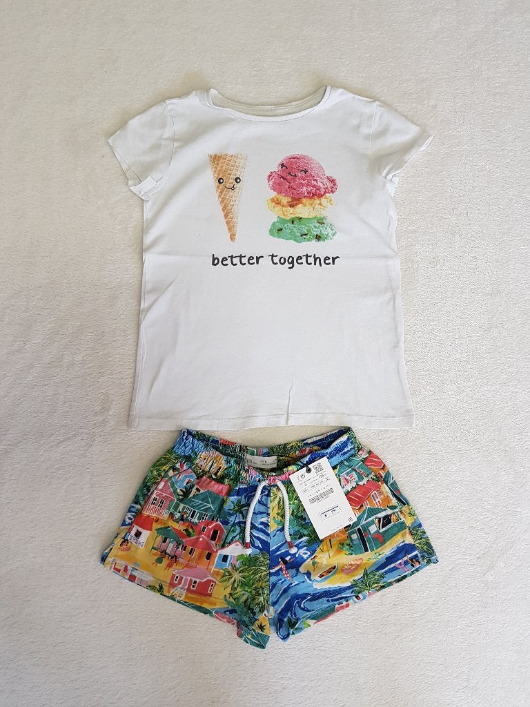 Super leuke ijsjes/ ZARA set maat 128-134., Kinderen en Baby's, Kinderkleding | Maat 128, Zo goed als nieuw, Verzenden, Meisje