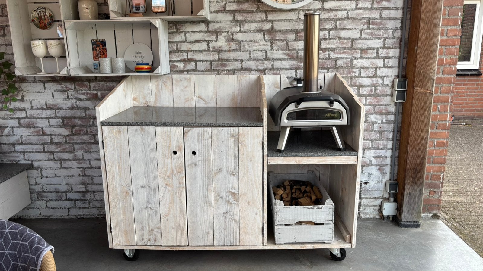 Compleet pizzameubel incl. zgan. Ooni Karu 2 pizzaoven, Tuin en Terras, Pizzaovens, Ophalen, Zo goed als nieuw