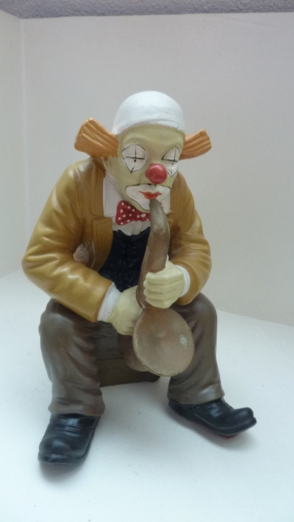 Hele mooie aardewerk clown, Ophalen, Zo goed als nieuw, Mens