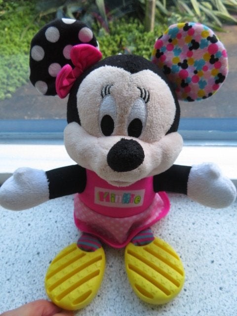 Minnie Mouse gele kunststof voeten Disney Baby Clementoni, Muis, Disney, Met geluid, Ophalen of Verzenden