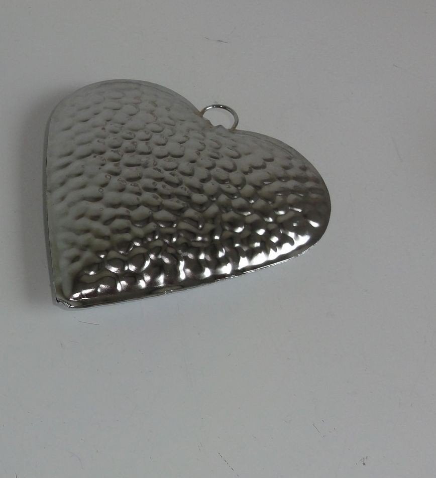 Hart, zilverkleurig hart, mooi uitgewerkt, Ophalen of Verzenden