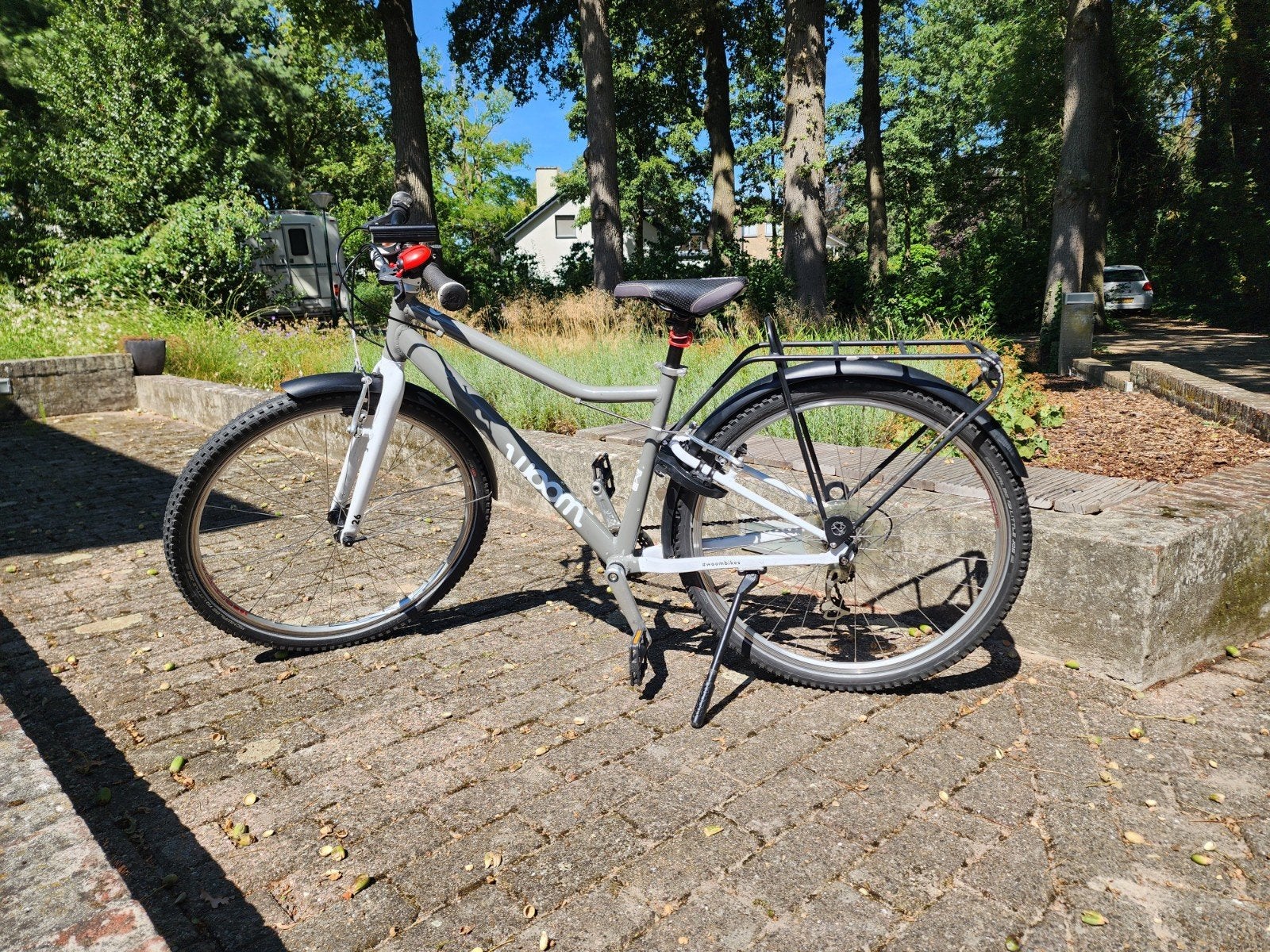 Woom kinderfiets met versnellingen en bagagedrager, Overige merken, Gebruikt, Velgrem, Versnellingen
