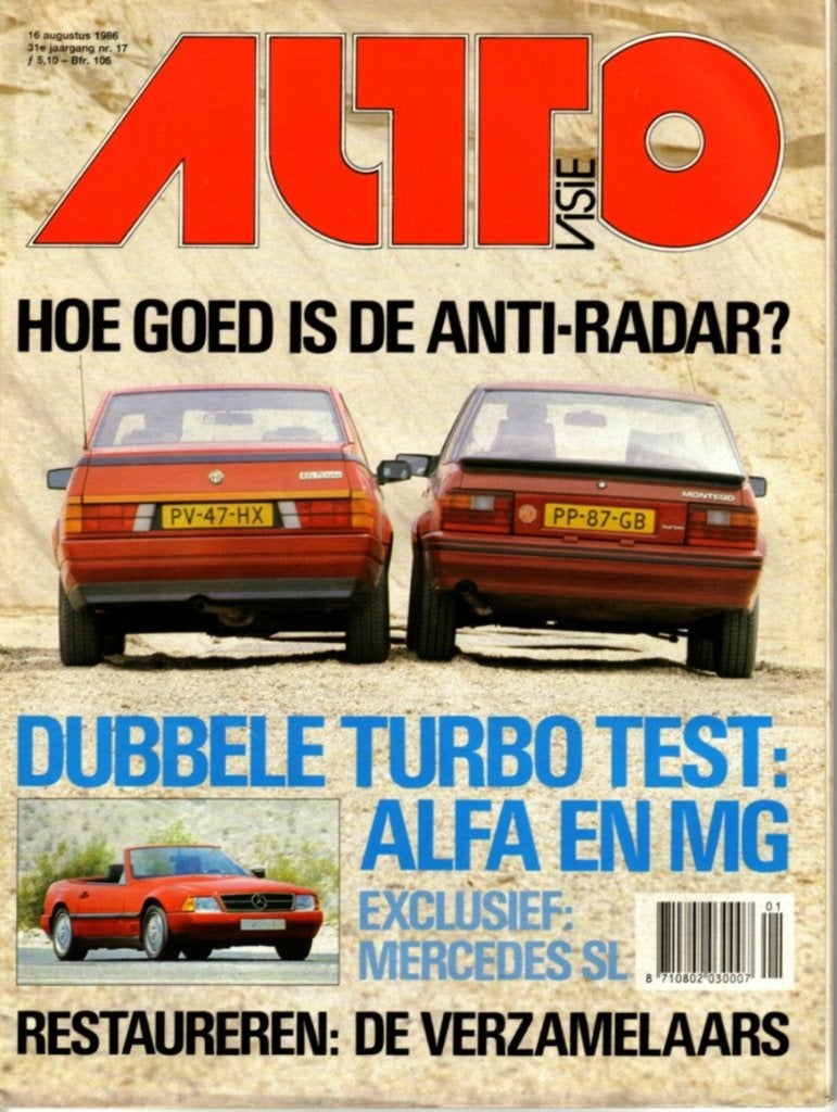 Autovisie dubbeltest Alfa 75 1.8 Turbo en MG Montego Turbo, Boeken, Ophalen of Verzenden, Gelezen, Alfa Romeo