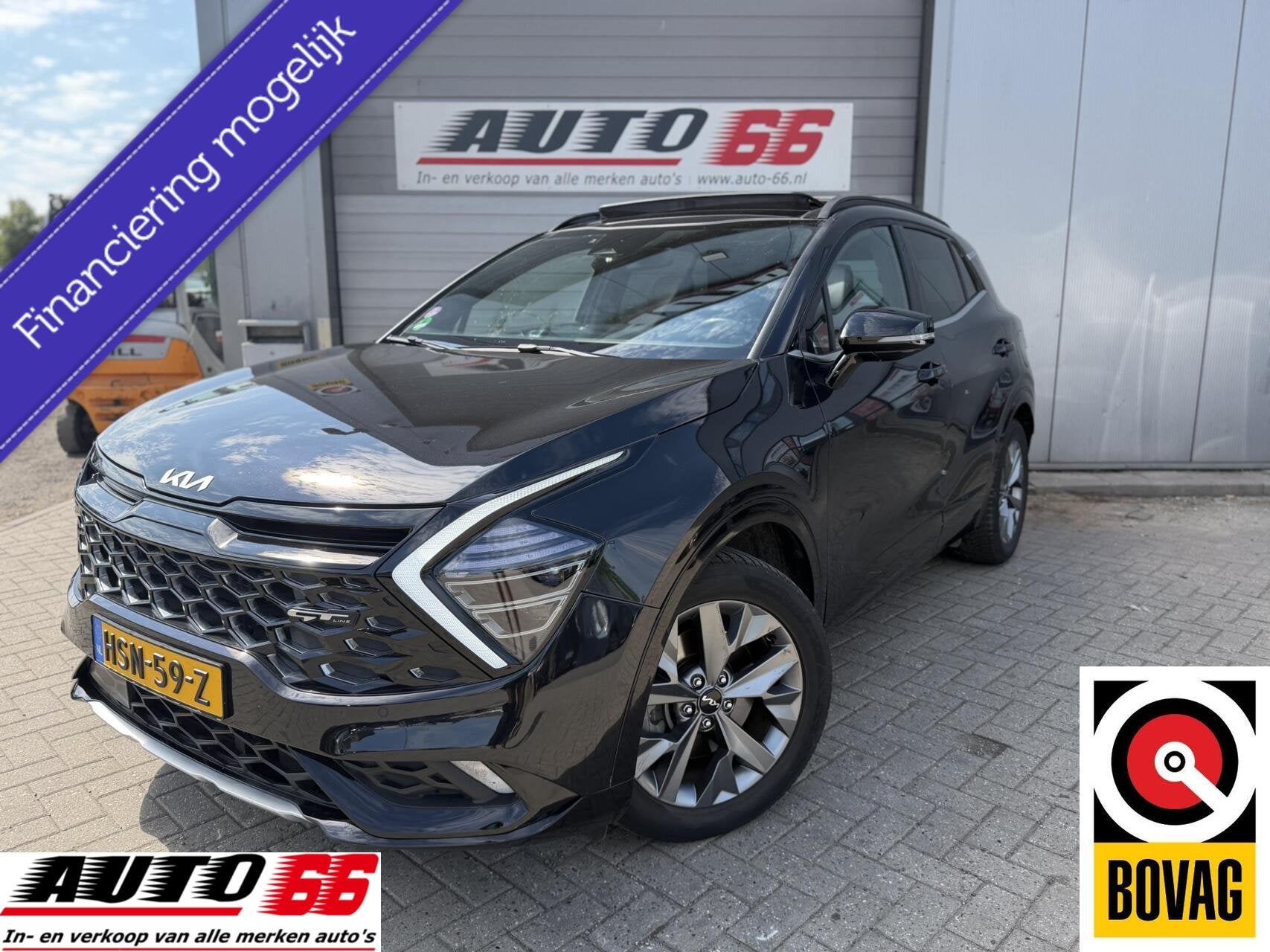 Kia Sportage 1.6 T-GDi Hybrid GT-Line met Trekhaak, Adaptive Cruise Control, Gebruikt, 4 cilinders, Met garantie (alle)