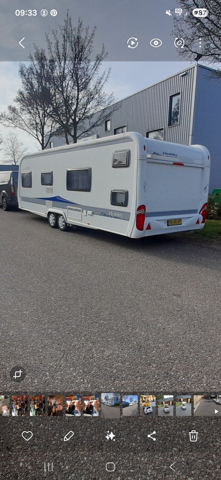 hobby 650 prestige stapelbed, Caravans en Kamperen, Caravans, Rondzit, Hobby, Frans bed, 6 tot 7 meter