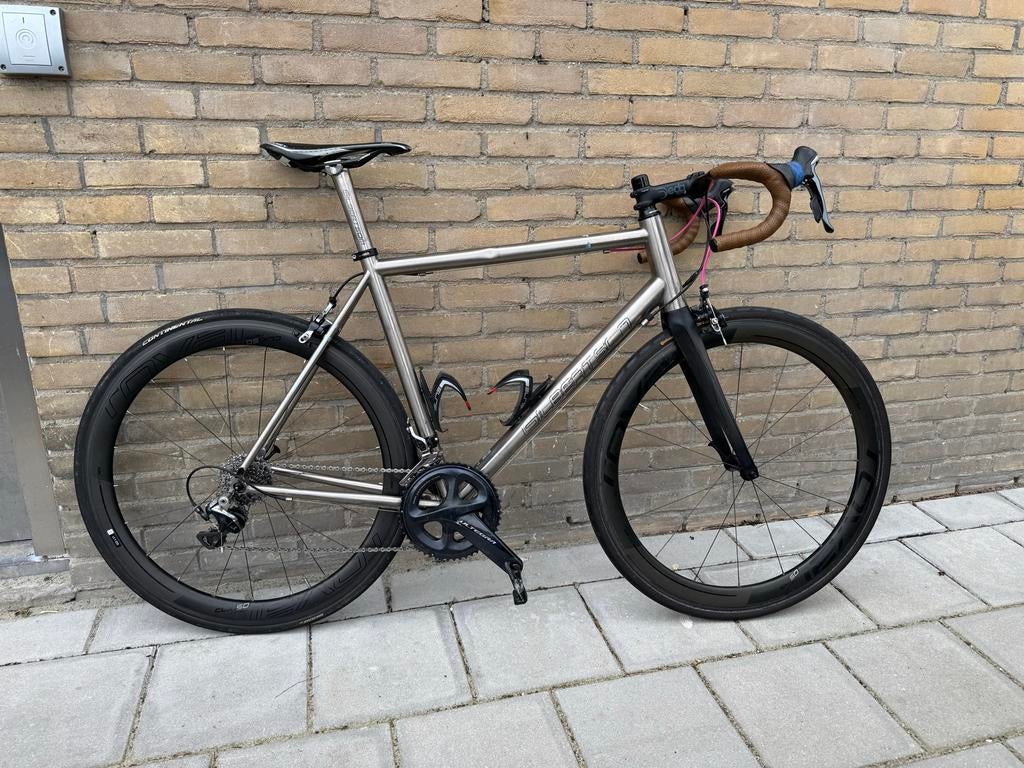 Gilbertson Titanium Racefiets dura ace ultegra MOET SNEL WEG, Gebruikt, Heren, Meer dan 20 versnellingen, 53 tot 57 cm