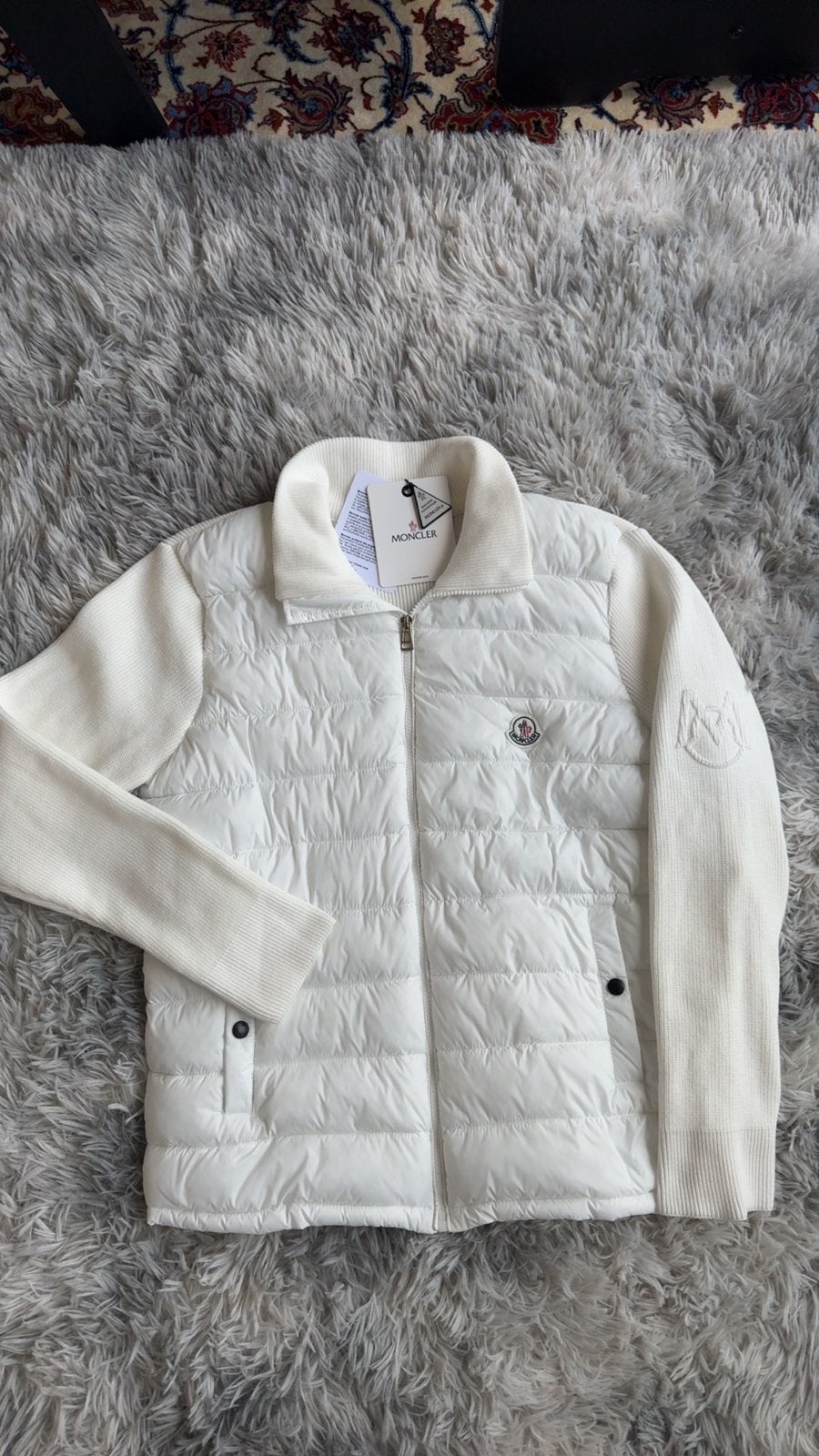Moncler white cardigan, Ophalen of Verzenden, Nieuw, Maat 48/50 (M), Wit