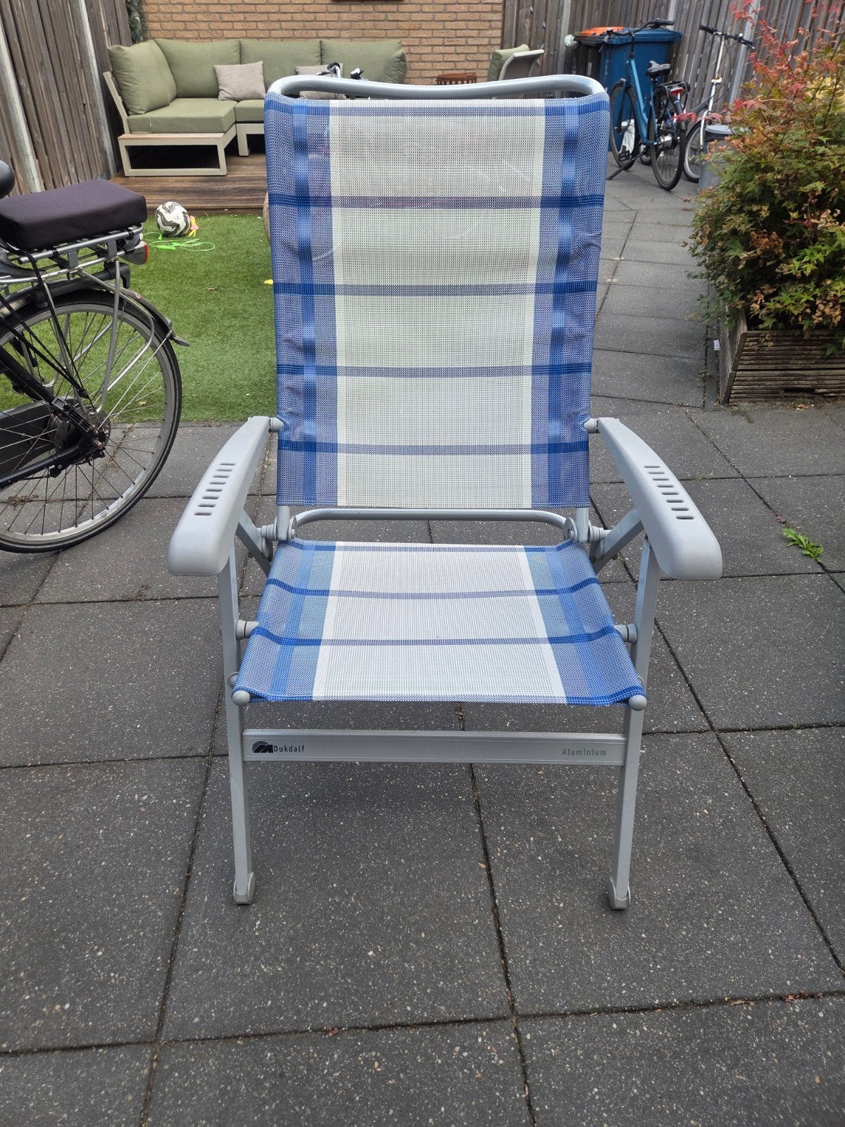 Verstelbare campingstoel, Ophalen, Gebruikt, Campingstoel