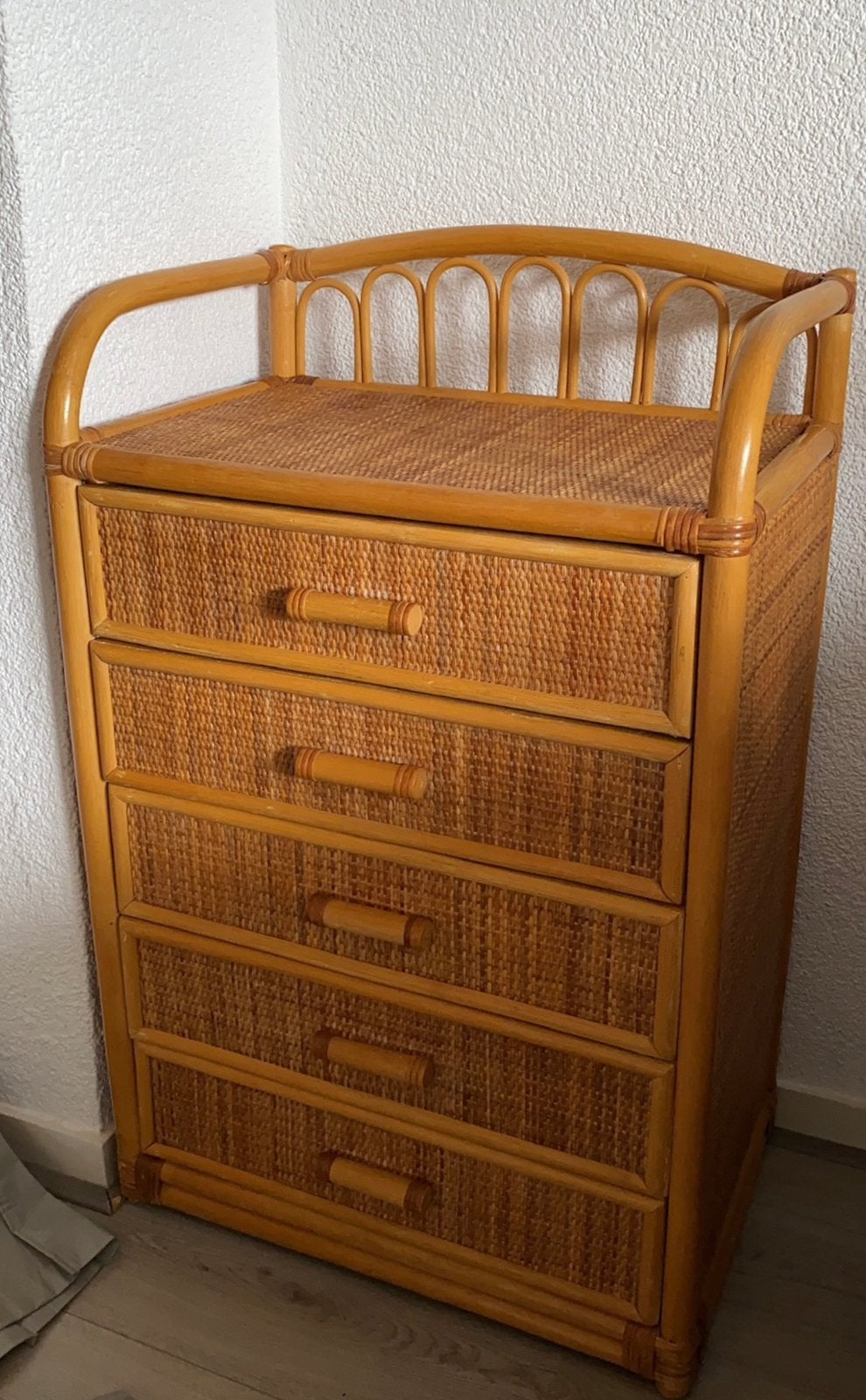 Rotan ladekastje, Huis en Inrichting, Ophalen, Zo goed als nieuw, 25 tot 50 cm, Minder dan 100 cm