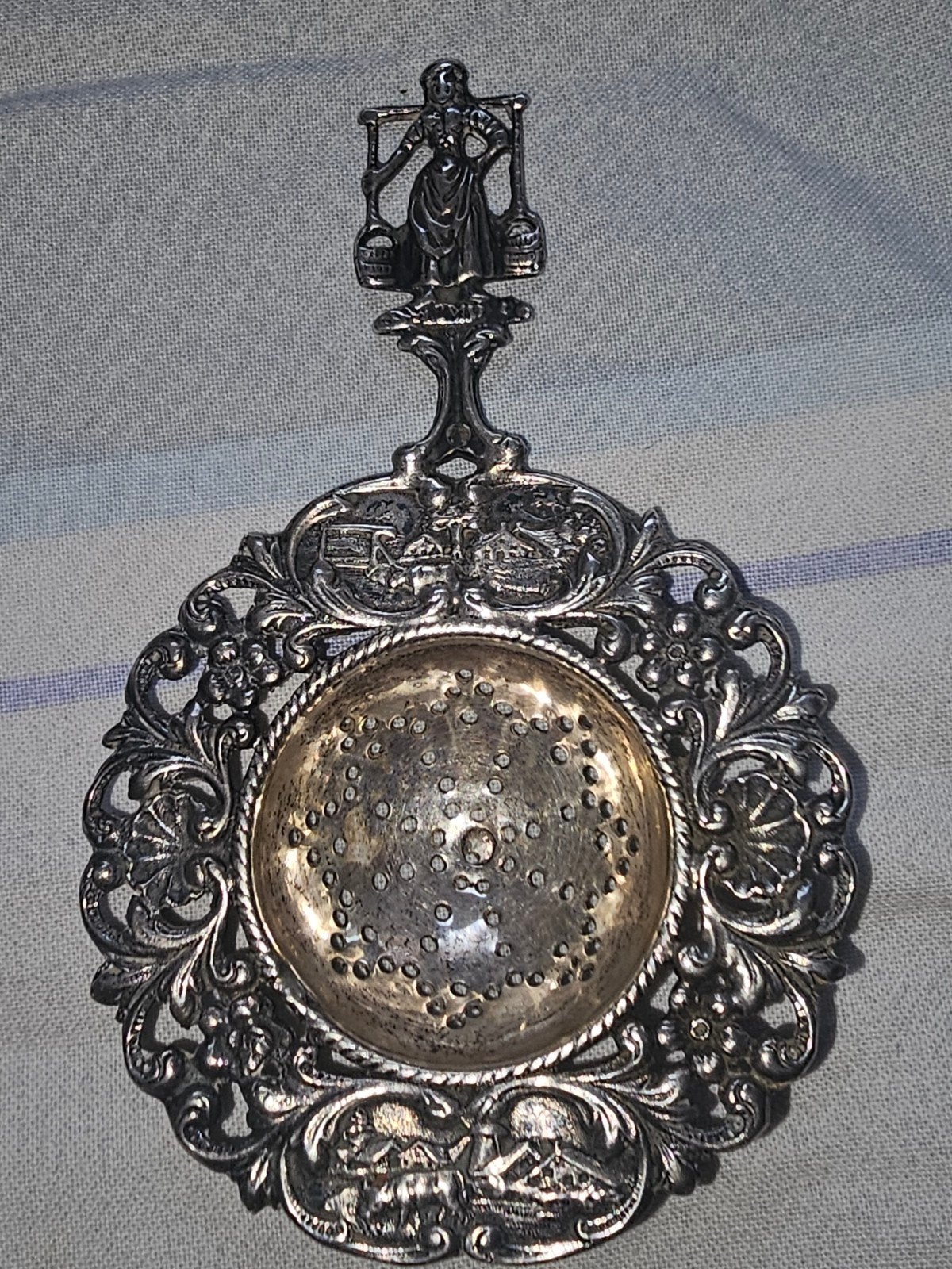 Antiek Zilveren Theezeefje, Antiek en Kunst, Ophalen of Verzenden, Zilver