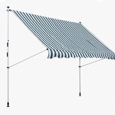 Outsunny Luifel - met Zwengel - 3 x 1,5 m - Groen, Tuin en Terras, Zonneschermen, Ophalen, Nieuw, 150 tot 300 cm, 250 cm tot 450 cm
