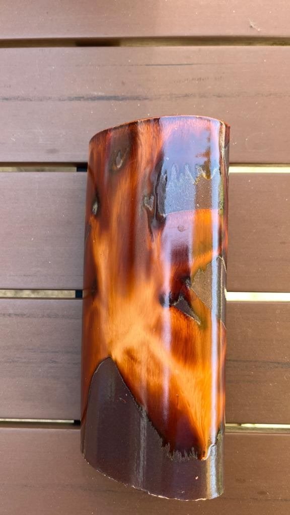 Vintage Radiator Waterverdamper - Bruin Keramiek, Ophalen