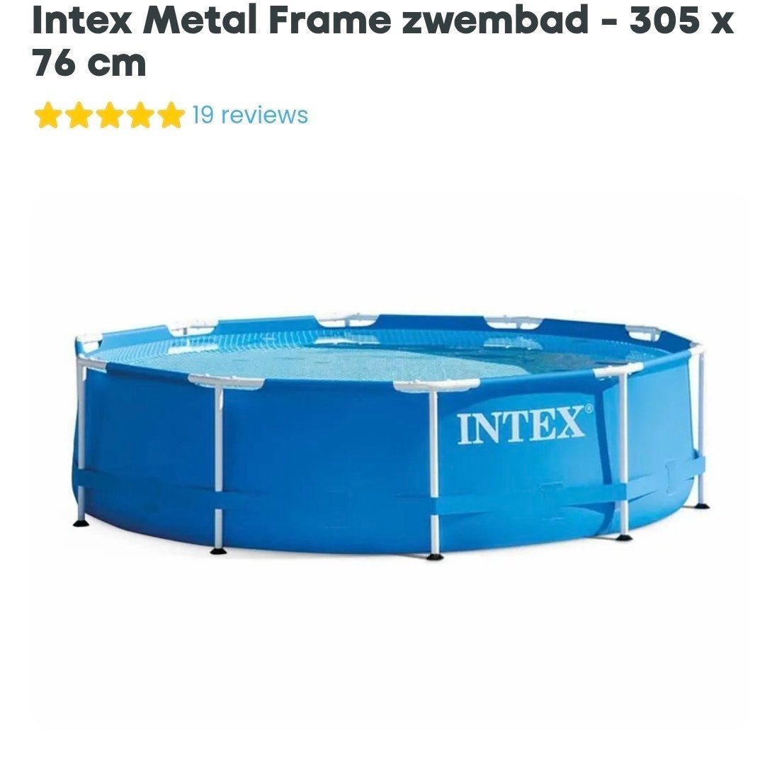 Intex Opzetzwembad 305x76cm met accessoires, Tuin en Terras, Zwembaden, Ophalen, Gebruikt, Minder dan 80 cm, Rond