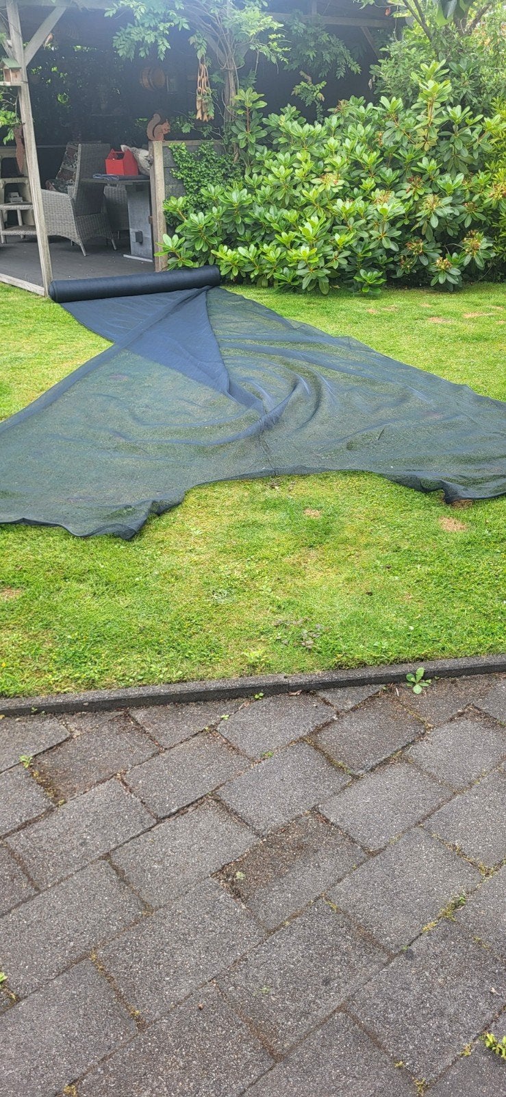 Zwart schaduwdoek / afdekzeil / beschermgaas/ vijvernet gaas, Ophalen