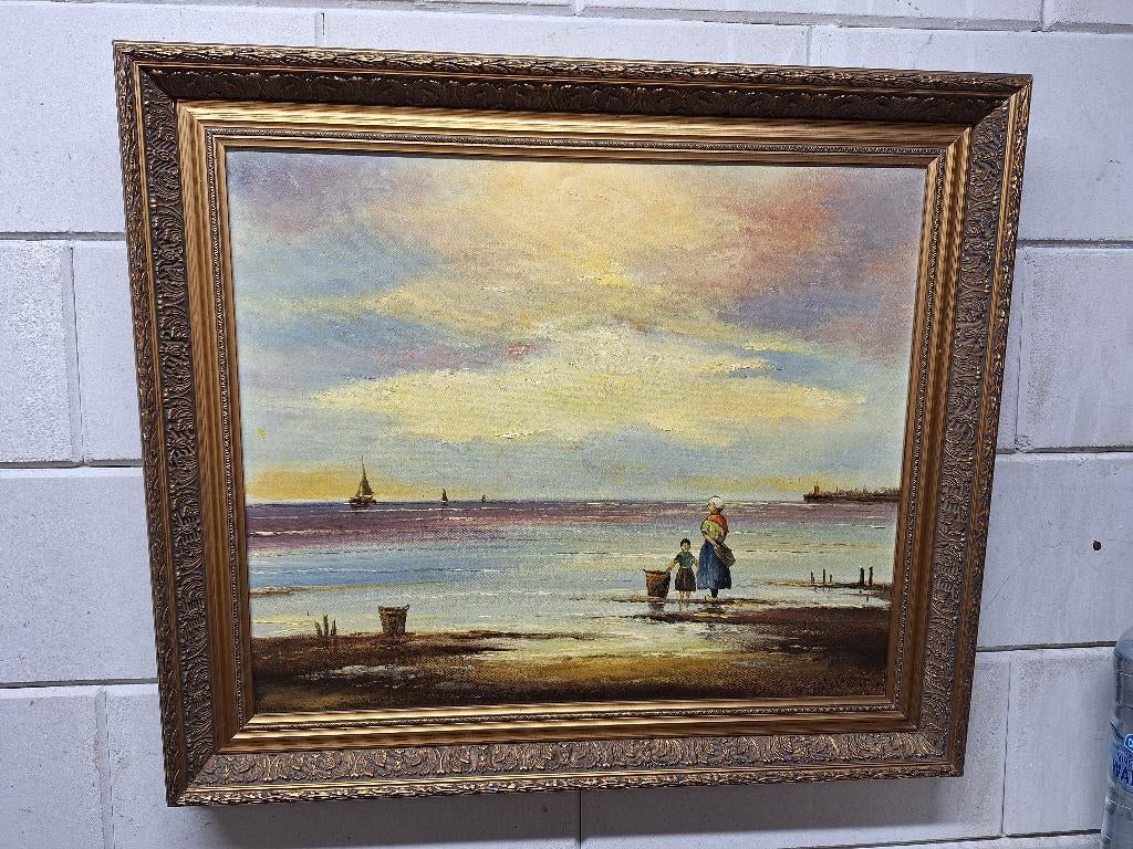 Zee en Strandsgezicht, Antiek en Kunst, Ophalen of Verzenden