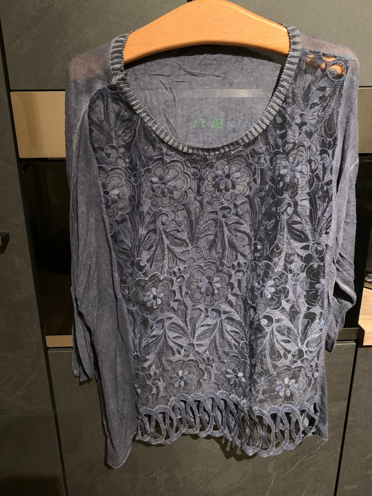 Nieuw top met onder top en sjaal 1 maat, Ophalen of Verzenden, Nieuw, Blauw, Korte mouw