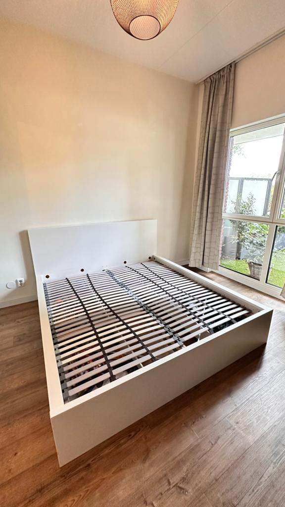 IKEA Malm bed 140x200 met lattenbodem en matras, Huis en Inrichting, Slaapkamer | Bedden, Gebruikt, Tweepersoons, 140 cm, 200 cm