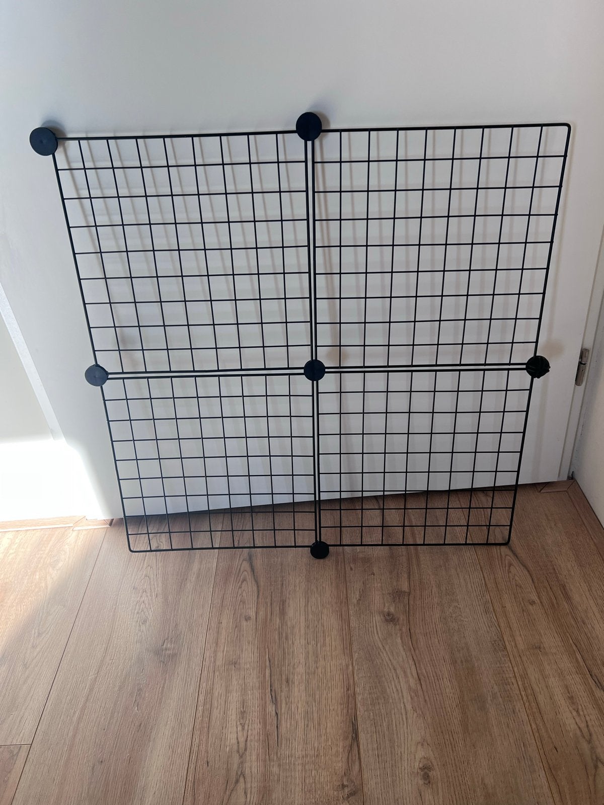 Zwart metalen raster/rek 14ST voor decoratie of huisdierhek, Ophalen, Gebruikt, Zwart, Metaal