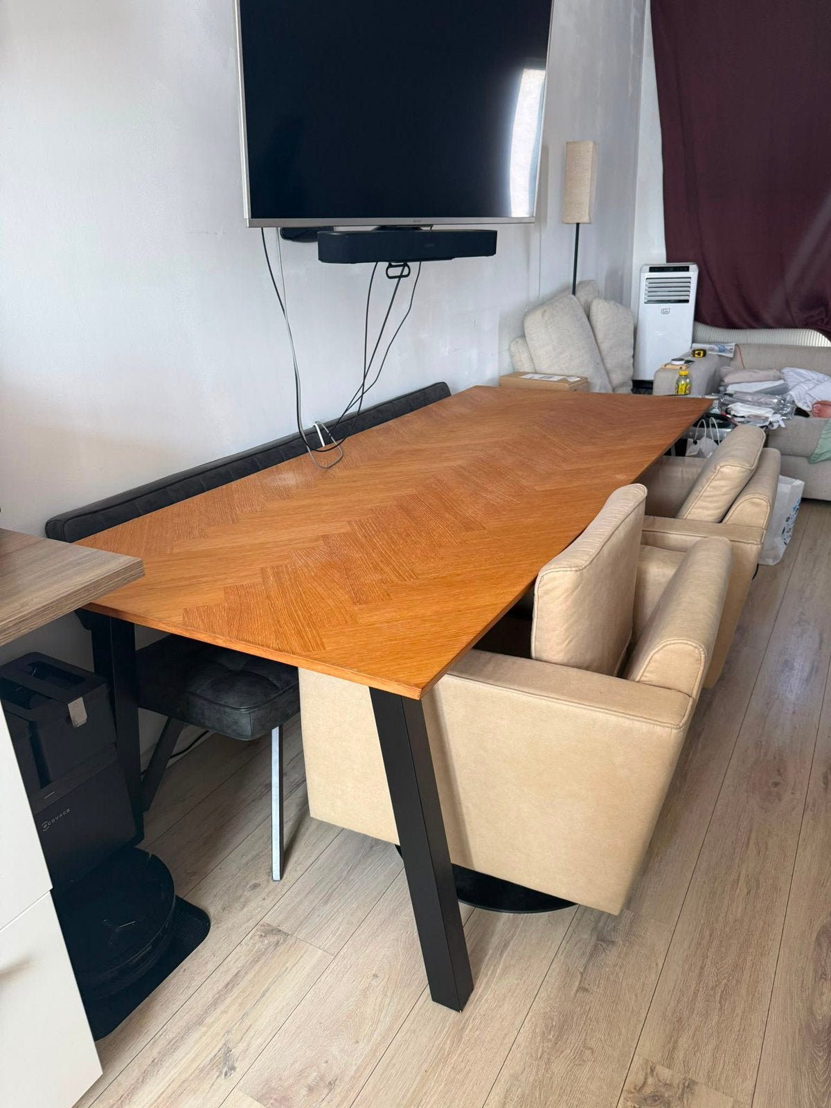 Sohome Bendt Eettafel 'Bright' Visgraat, Ophalen, Gebruikt, 200 cm of meer, 50 tot 100 cm
