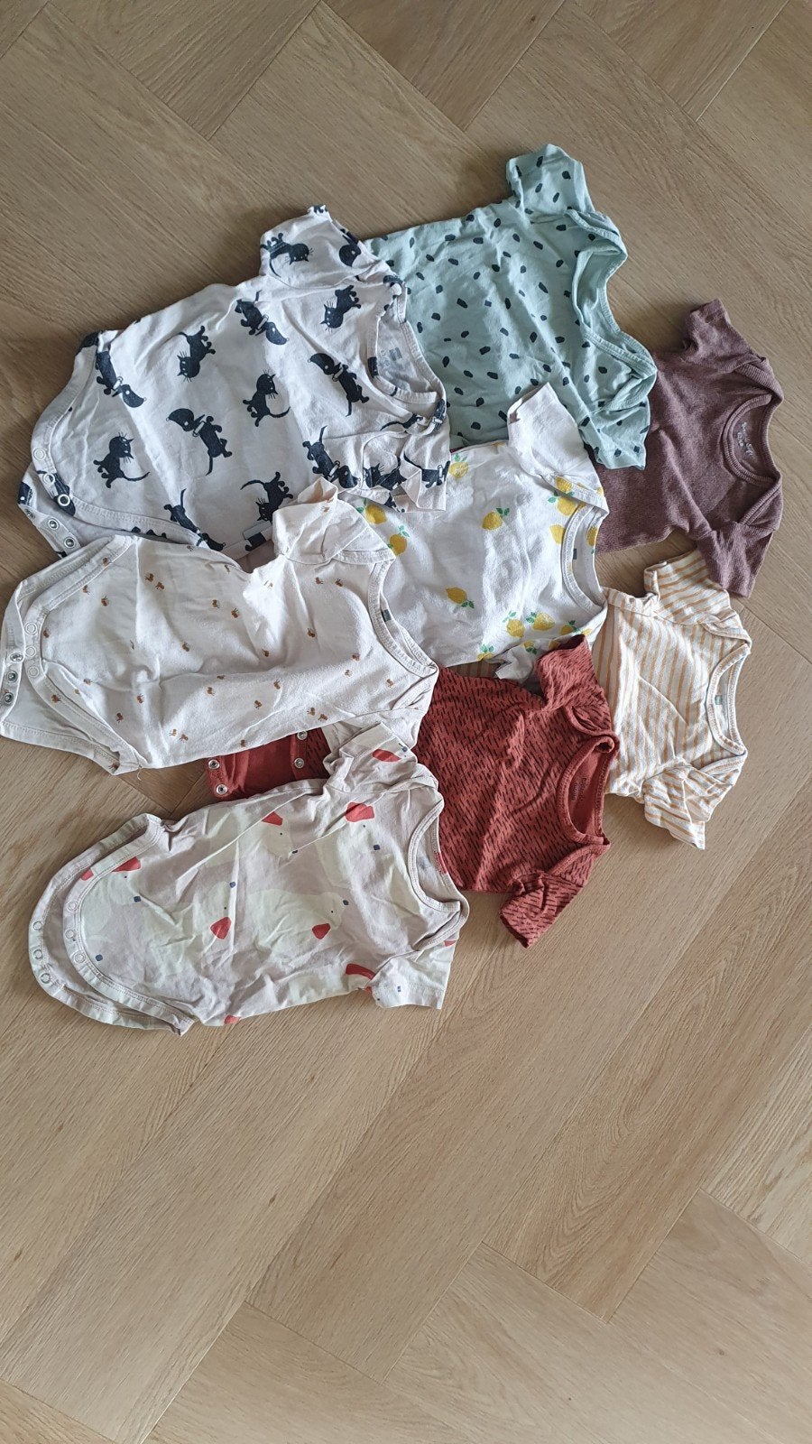 Set van 8 rompers maat 62/68, Kinderen en Baby's, Babykleding | Maat 62, Ophalen of Verzenden, Gebruikt, Jongetje of Meisje, Nacht- of Onderkleding