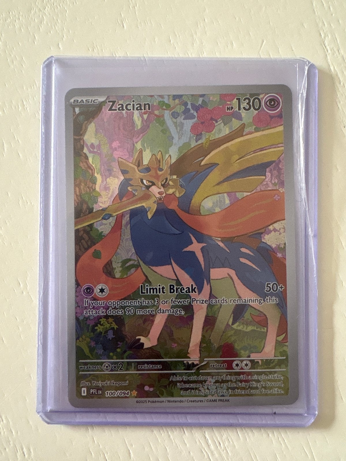 Zacian 100/094 Pokémon kaart - Crown Zenith, Ophalen of Verzenden, Zo goed als nieuw, Losse kaart