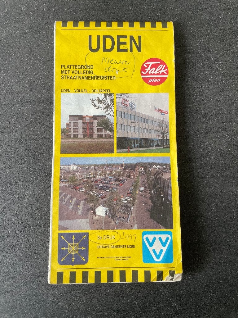 Plattegrond Uden, 3e druk, Ophalen of Verzenden, 1800 tot 2000, Nederland, Landkaart