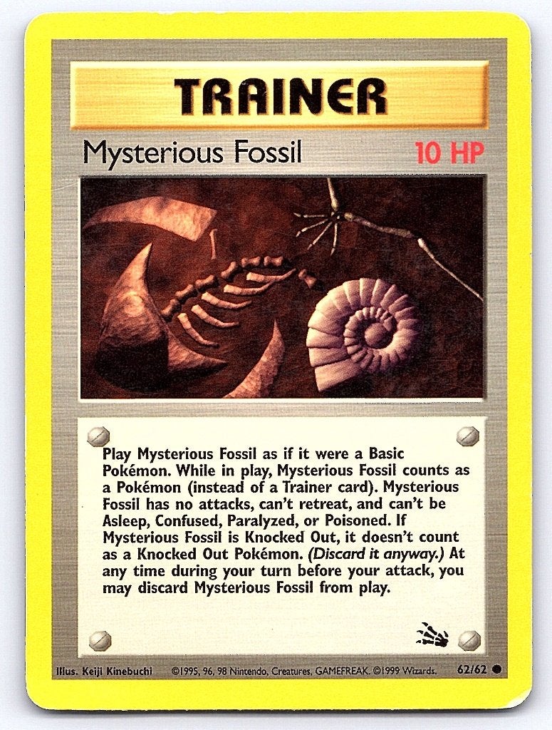 Mysterious Fossil 62/62 Common Fossil, Ophalen of Verzenden, Gebruikt, Losse kaart