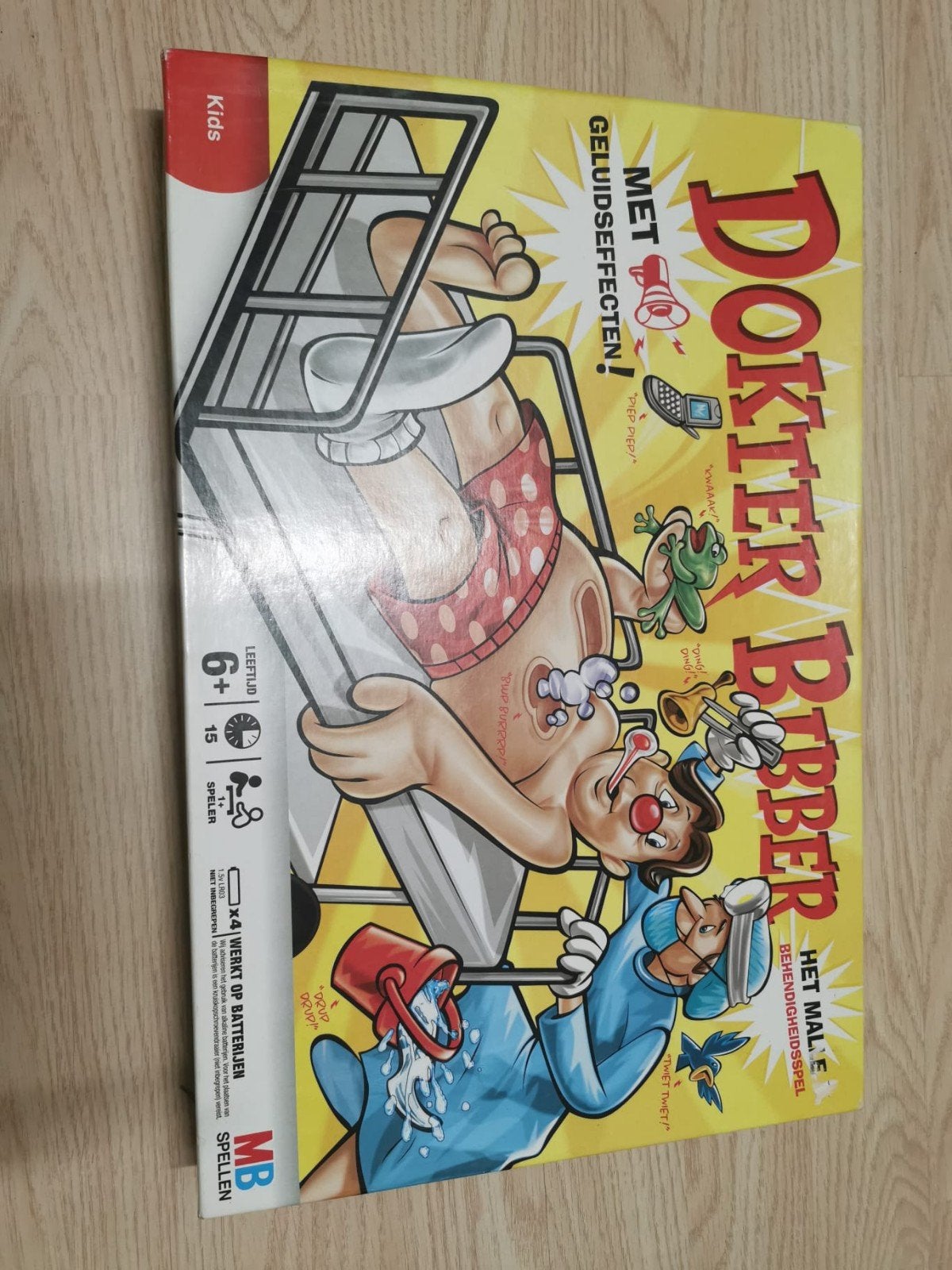 Dokter bibber, geld naar vergeten kind!, Een of twee spelers, Ophalen of Verzenden, Gebruikt, MB Spellen