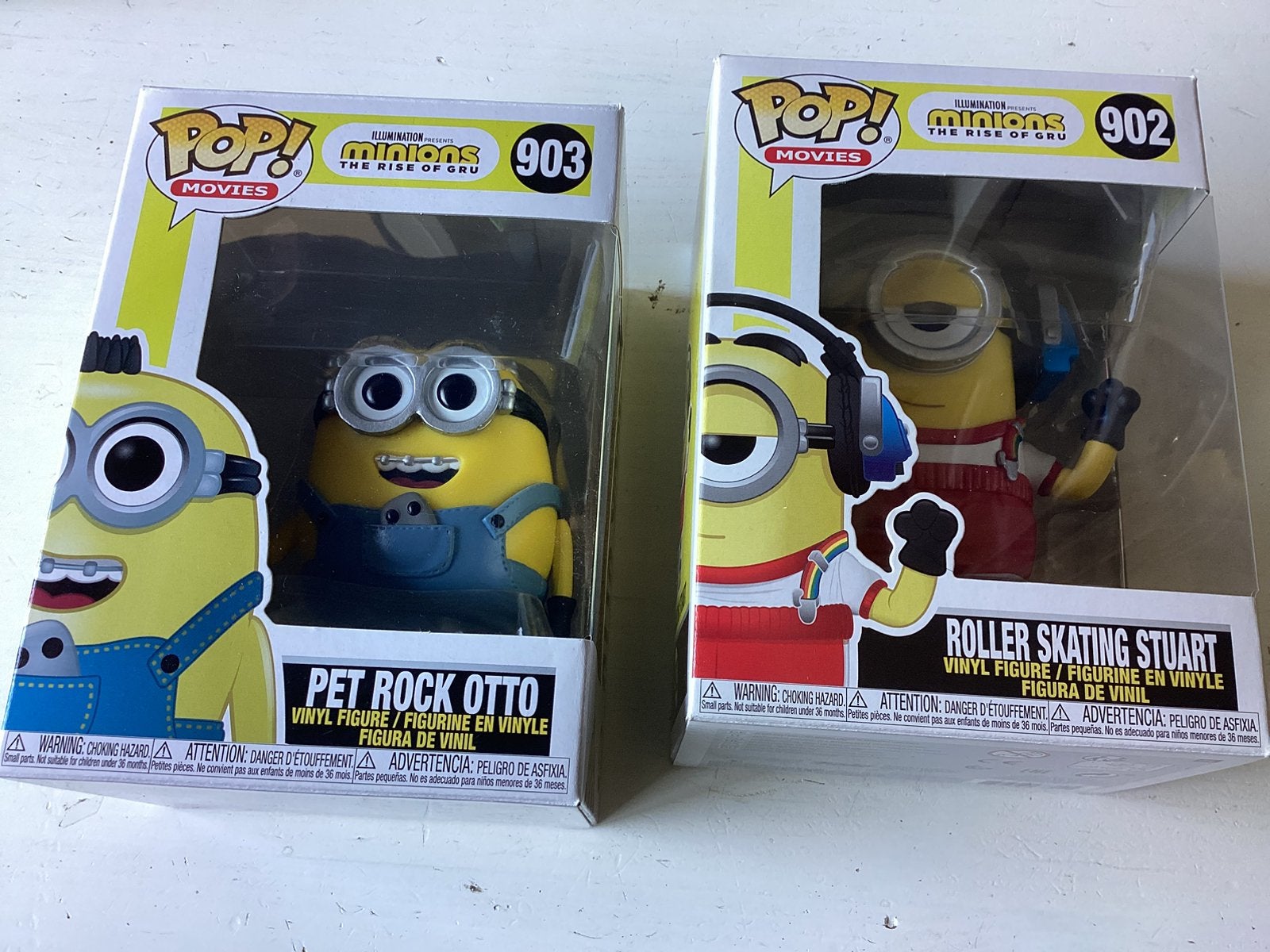 2 Funko Pops Minions The rise of Gru #902 & 903, Verzenden, Zo goed als nieuw