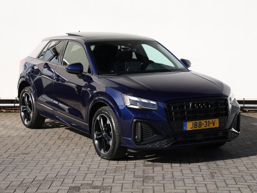 Audi Q2 35 TFSI S Edition | Automaat | Navi | Matrix LED | A, Auto's, 4 cilinders, 150 pk, Blauw, Leder en Stof