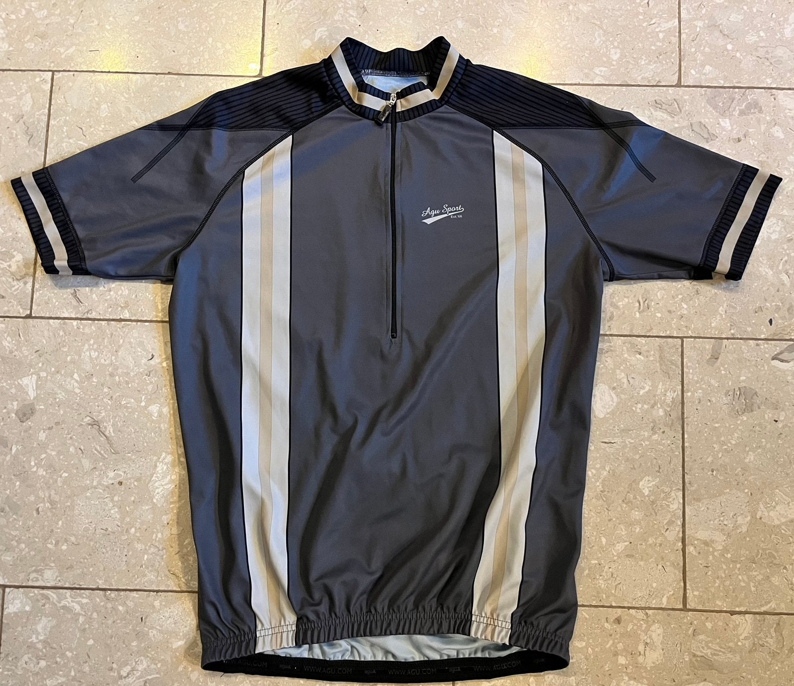 Vintage AGU Authentic Wielershirt Heren maat L, Fietsen en Brommers, Agu Sports, Gebruikt, Heren, Ophalen of Verzenden