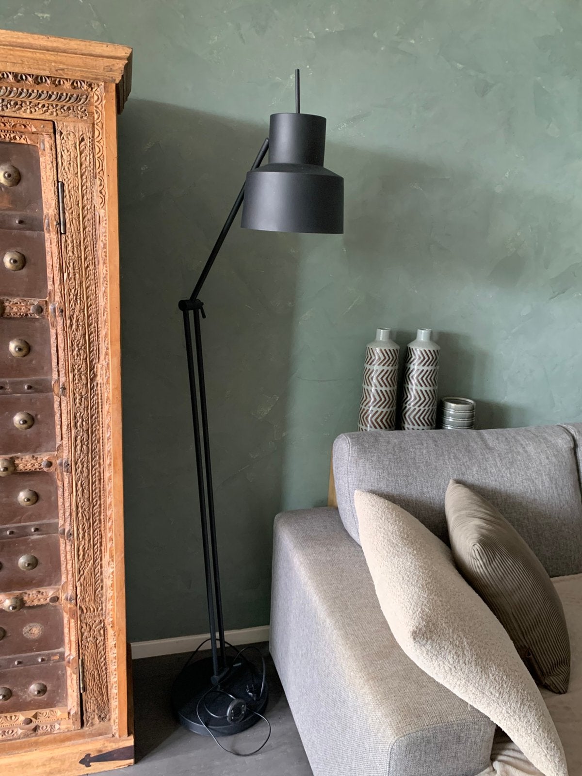 Vloerlamp, Ophalen, Zo goed als nieuw, Metaal, 150 tot 200 cm