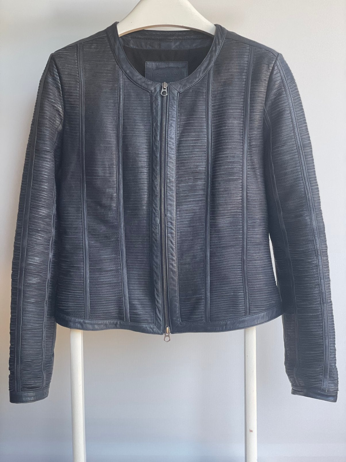 Claudia Sträter Leren Jasje Maat 42, Kleding | Dames, Zwart, Maat 42/44 (L), Ophalen of Verzenden, Gedragen