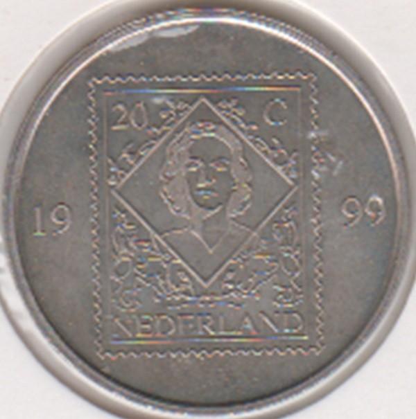 Nederland speciale postpenning 1999 afb. Inhuldigingszegel, Ophalen of Verzenden, Overige materialen, Nederland