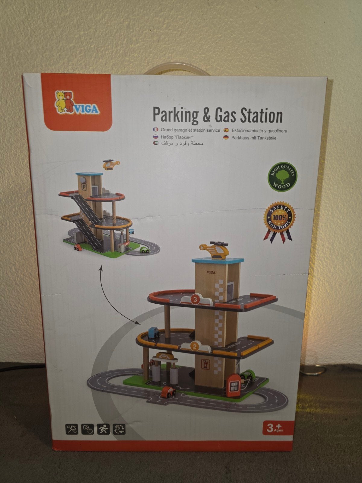 Viga Houten Parkeergarage & Tankstation - Nieuw in doos, Ophalen, Nieuw